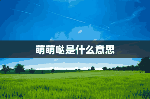 萌萌哒是什么意思